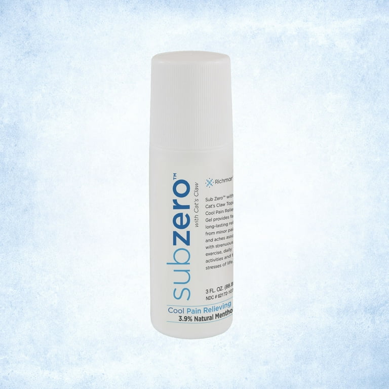 Subzero Cat s Claw Pain Relief over the Counter Pain Relief for Sore Muscles 3 Ounce Roll on