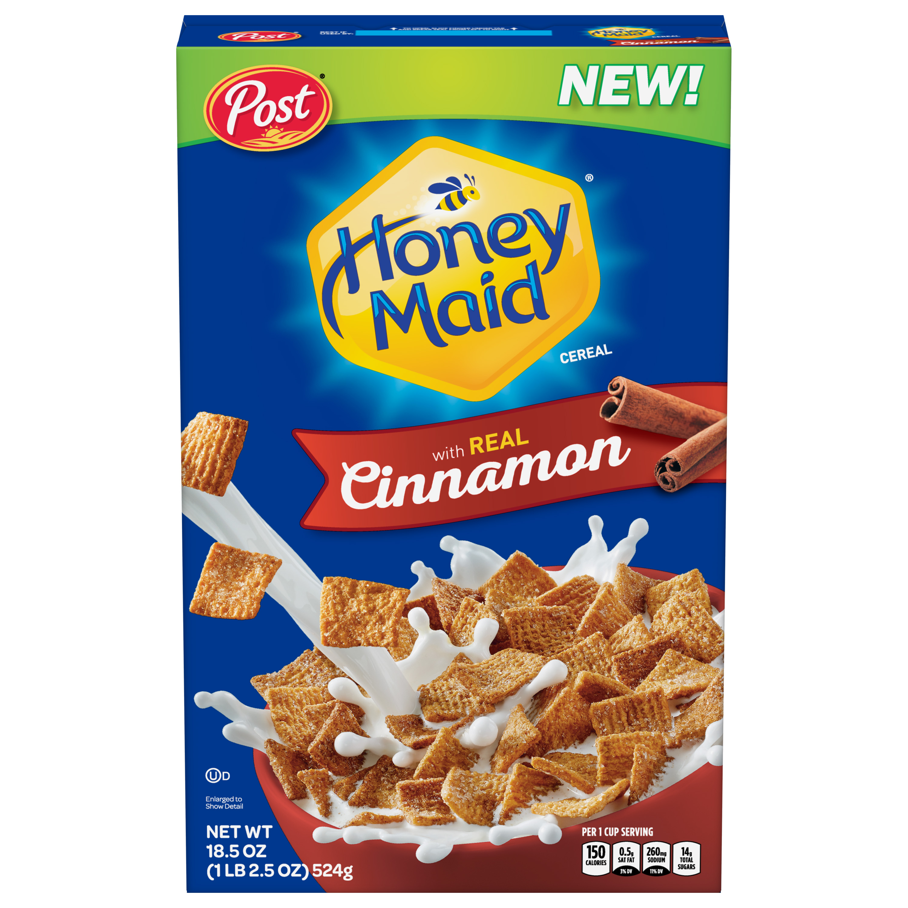 Post, Breakfast Cereal, Honeymaid Cinnamon, 18.5 Oz