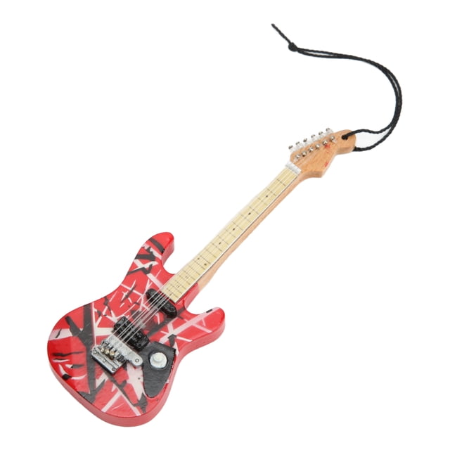 Guitar Model, Smoothing Surfaces Small Portable Wide Application Basswood Material Miniature Guitar Fine Details For Gift Giving For Showcase Decoration