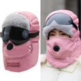 thumbnail image 2 of Ciclismo invierno cálido pasamontañas sombrero gorro nieve esquí cuello cara máscara capucha para Gafas Negras Zulema Gorra cálida de invierno, 2 of 8