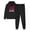 Black, variant on JURANMO 2024 Fall Winter 2 Piece Set for Women Sweatsuit Cute Teen Girls Love Letter Print Hoodies and Elastic Waist Athletic Sweatpants Two Piece Outfits Lightning Deals Blue S