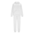 thumbnail image 5 of Moxiu Sweatsuits Women 2 Piece Outfit Casual Comfy Plain Oversized Hoodie Jogger Baggy Sweatpants Fall Matching Sweat Set 2025 White,XXL, 5 of 9