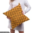 thumbnail image 5 of Ambesonne Herringbone Fabric by the Yard Upholstery, Abstract Chevron Retro, 2 Yards, Orange and Charcoal Grey, 5 of 5