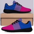 thumbnail image 3 of Bisexual Flag Shoes Womens Mens Tennis Sneakers Lightweight Athletic Running Shoes Black Size 12, 3 of 7