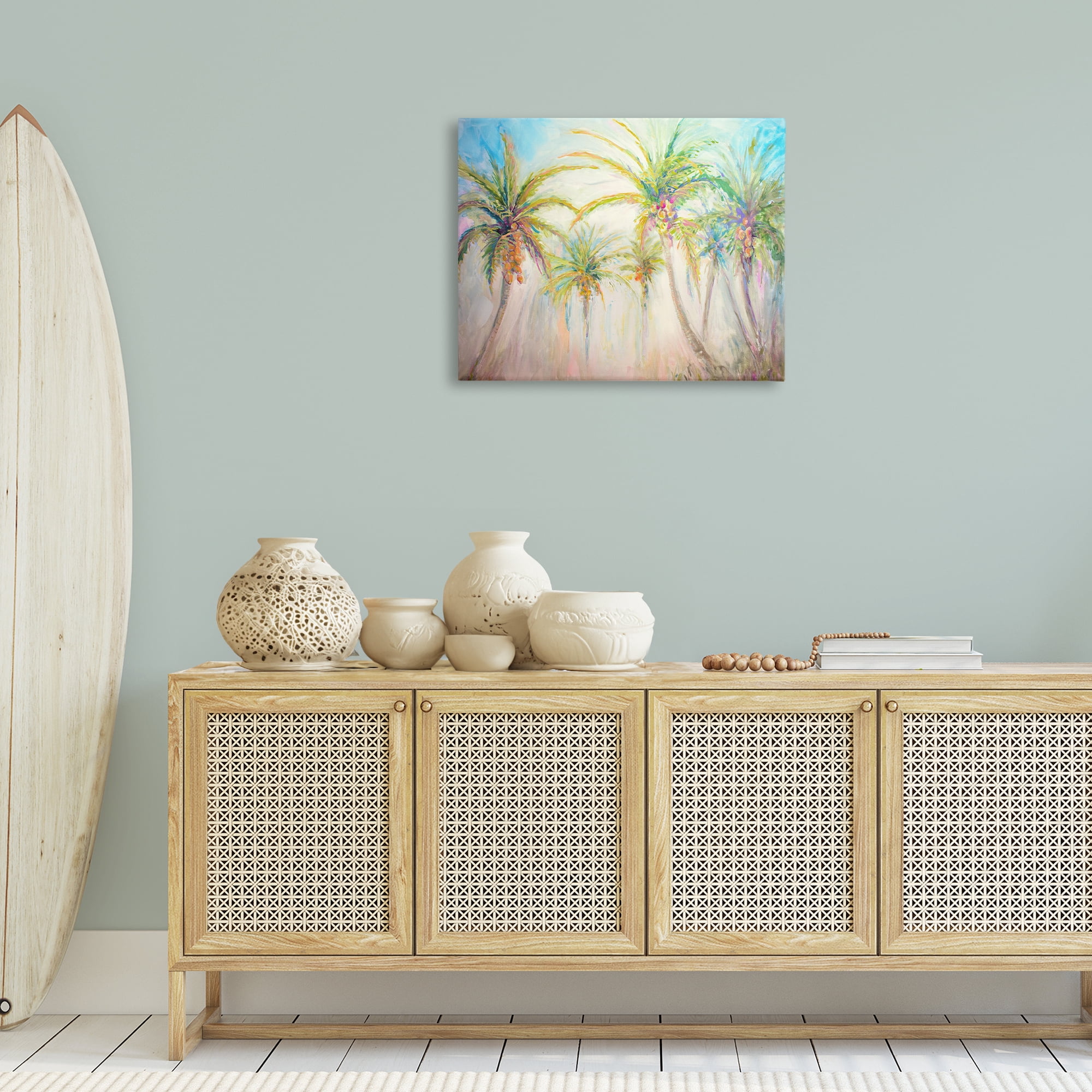 Stupell Industries Swaying Palms Abstract Botanical & Floral Painting Gallery Wrapped Canvas Art Print Wall Art, 30 x 24