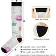 thumbnail image 3 of FREEAMG High Elasticity Compression Socks, High Knee Socks Adult Universal Leisure Relieve Fatigue,Princess Crown Travel Daily with Running (2 Pair), 3 of 7