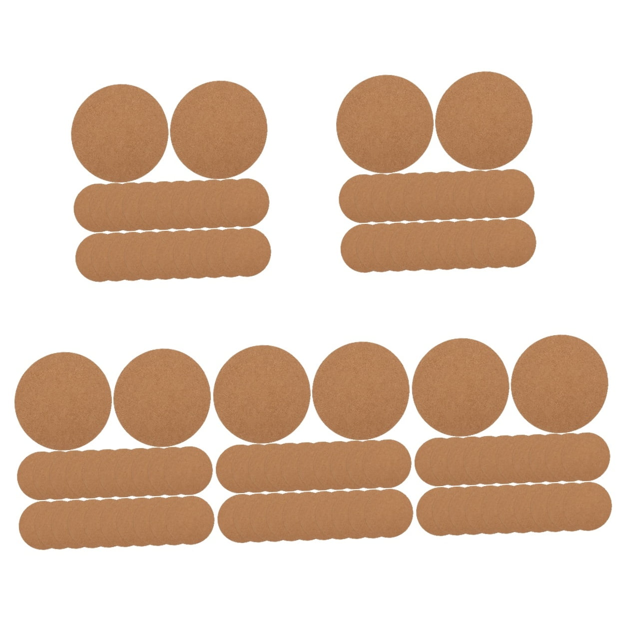 WORGEOUS 200 Sheets Round Cardboard Painting Boards Blank Paperboard Hardboards for Art Projects and Drawing Supplies
