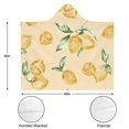 thumbnail image 3 of Wearable Blanket,Yellow Lemon Fruit Leaves LightYellow Pattern Hooded Wearable Flannel Blanket for Adults & Teens,Winter Poncho Shawl Wrap Cape Cozy Anti-Pill,50"x60", 3 of 5