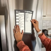 Jennakate Meal Planning Weekly Magnetic Notepad - Daily Menu with easy tear off Shopping List or Grocery List