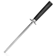 Ginsu Chikara Series 8 Stainless Steel Honing Rod for Kitchen Knives with Matte Black Handle