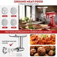 thumbnail image 3 of TOCOKEID 2 Pcs Meat Grinder & Cheese Slicer/Shredder Attachment Set for KitchenAid Stand Mixer, 3 of 8