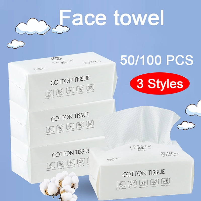 Details about   100Pcs Disposable Face Towel Cotton Makeup Cleaning Facial Napkin Wipes WashD$N 