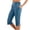 10# Light Blue, variant on Petite Capri Pants for Women 2026 Elastic Waist Drawstring Stretchy Summer Pant Side Split Casual Lounge Capris with Pocket Sky Blue S
