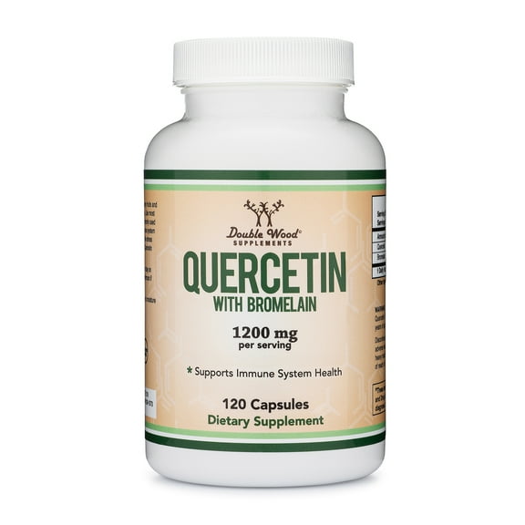 Quercetin 1000mg with Bromelain 200mg, 120 Capsules - 2 Month Supply (Powerful AMPK Metabolic Activator) Comprehensive Immune System Support by Double Wood Supplements