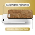 thumbnail image 6 of Case Yard Wooden Case Outside Soft TPU Silicone, Slim Fit Shockproof Wood Protective Phone Cover for Girls Boys Men and Women, Supports Wireless Charging Paisley Design case for iPhone-8-Plus, 6 of 7