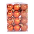 thumbnail image 1 of XUNRYAN - Adornos para árbol de Navidad por menos de $10, juego de 24 bolas de polvo brillante para decoración navideña, colgantes irrompibles para fiestas en el hogar (naranja), liquidación, 1 of 4