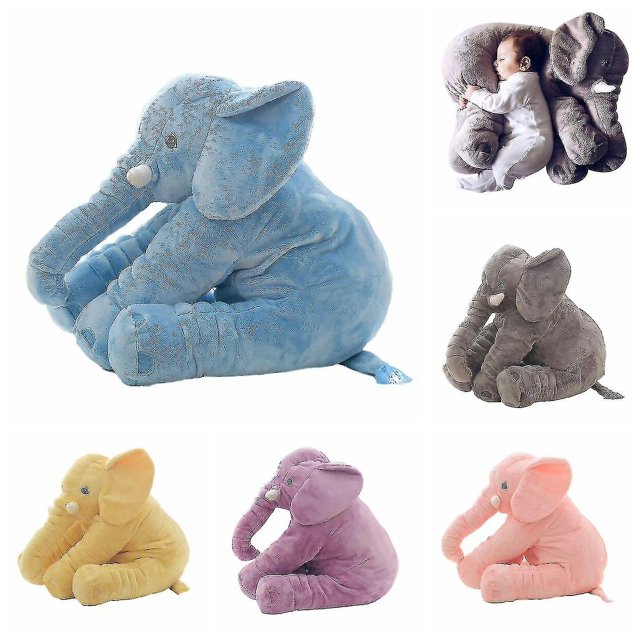 Almohada grande y suave para niños, juguete de elefante relleno de felpa, Animal, regalo de 16 "y 24"