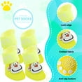 thumbnail image 2 of GASTROPOD 4Pcs Dog Booties,Silicone Waterproof Rainy Dog Booties and Paw Protectors,Anti Slip Sole Dog Boots,Yellow, 2 of 7