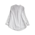 thumbnail image 2 of Fangasis Women Blouse Long Sleeve Shirts Henley Tops Ladies Elegant Tunic Shirt Loose Holiday White XL, 2 of 3