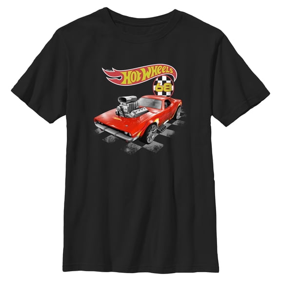 Boys Hot Wheels Retro Rodger Dodger 68 T Shirt
