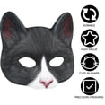 thumbnail image 4 of 1Pc Stylish Halloween Cosplay Mask Cat Face Mask Animal Cosplay Mask Photo Props, 4 of 5