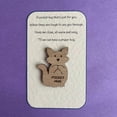 thumbnail image 2 of (Clearance) pdqouc A Little Pocket Hug | Wooden Heart Little HugToken Keepsake | a Hug Gift | I Love You Gifts | Cute Little Missing You Gifts from him or her Collectible Figurines Home Décor, 2 of 5