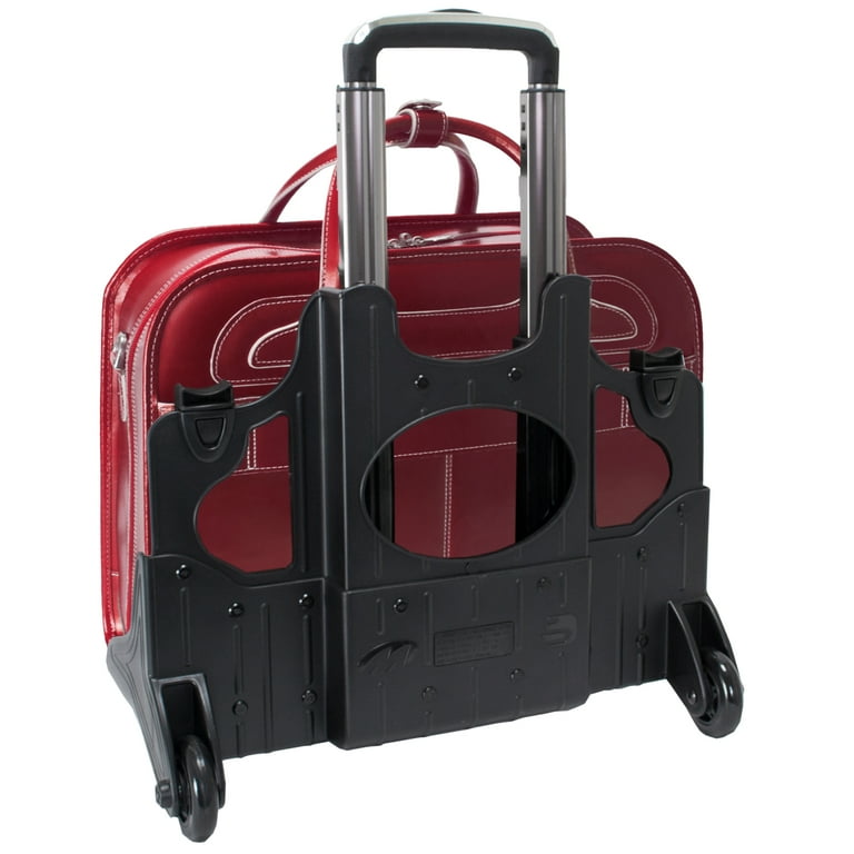 Red 2025 rolling briefcase