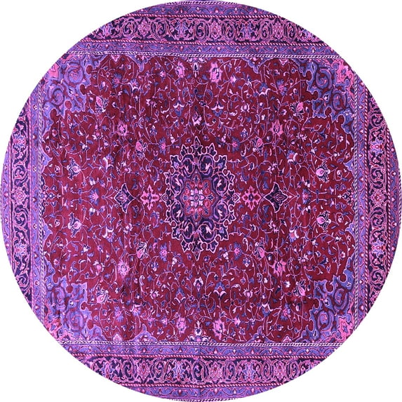 Ahgly Company Indoor Round Persian Purple Traditional Area Rugs, 3' Round