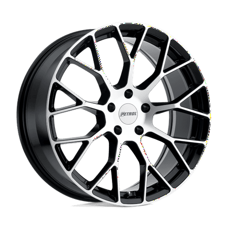 Petrol P2B 18X8 5X108 40Et 76.1Cb Gloss Black W/ Machined Face Wheel
