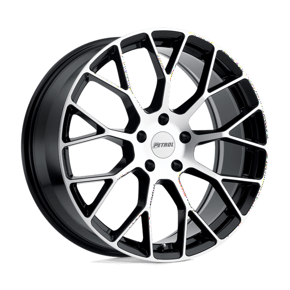 Petrol P2B 18X8 5X108 40Et 76.1Cb Gloss Black W/ Machined Face Wheel