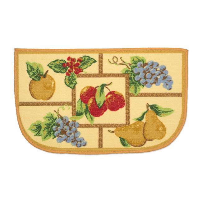 J & M Home Fashions Fruit Kitchen Slice Rug 18x30