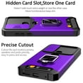 thumbnail image 7 of Decase for Moto G Pure Case,for Moto G Power 2022 Case with Sliding Lens Cover and Wallet Card Holder Heavy Duty Protective Magnetic Kickstand Ring Case for Moto G Pure/Moto G Power 2022,Purple, 7 of 7