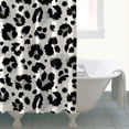 thumbnail image 4 of Black and White Leopard Pattern Shower Curtain 72"x72" ,Bathroom Decorative Shower Curtains Set with 12 Hooks,Modern Waterproof Washable Shower Curtain, 4 of 6