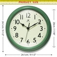 thumbnail image 7 of Infinity Instruments Nostalgic Plastic 9.5" Business/Office Indoor Wall Clock with Silent Movement, Green, 7 of 7