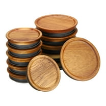 Mason Jar Lids Wooden Storage Canning Jar Lids Ball Jars Bamboo Wooden Lids (6 Regular and 6 Wide)