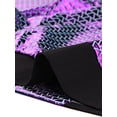 thumbnail image 6 of Unique Bargains Women's Holographic Stand Collar Lightweight Bomber Jacket S Purple-1, 6 of 7