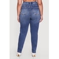 thumbnail image 4 of Women's Plus Size WAX Distressed Mom Jeans, 4 of 4