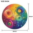 thumbnail image 6 of Colorful Tie Dye Circular Spiral Pattern Round Tablecloth 60"x60",Wrinkle Wipeable Table Cloth for Kitchen Dining Room Picnic Patio Party, 6 of 6