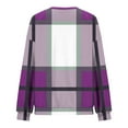 thumbnail image 4 of Enjoytime Pullover Sweatshirts for Women Vintage Patchwork Crewneck Long Sleeve Tops 2025 Fashion Fall Winter Clothes Purple XXL, 4 of 5