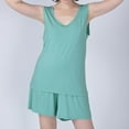 thumbnail image 5 of SWSMCLT Women's Boxer Loungewear Comfy Pajama Set Cool Above Knee Lounge Set Cotton Fall Breathable Mint X-Large, 5 of 5