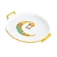 thumbnail image 1 of Bandeja redonda para servir, decoración de mesa, bandeja de comida para sala de estar, encimera, joyería blanco, 1 of 9
