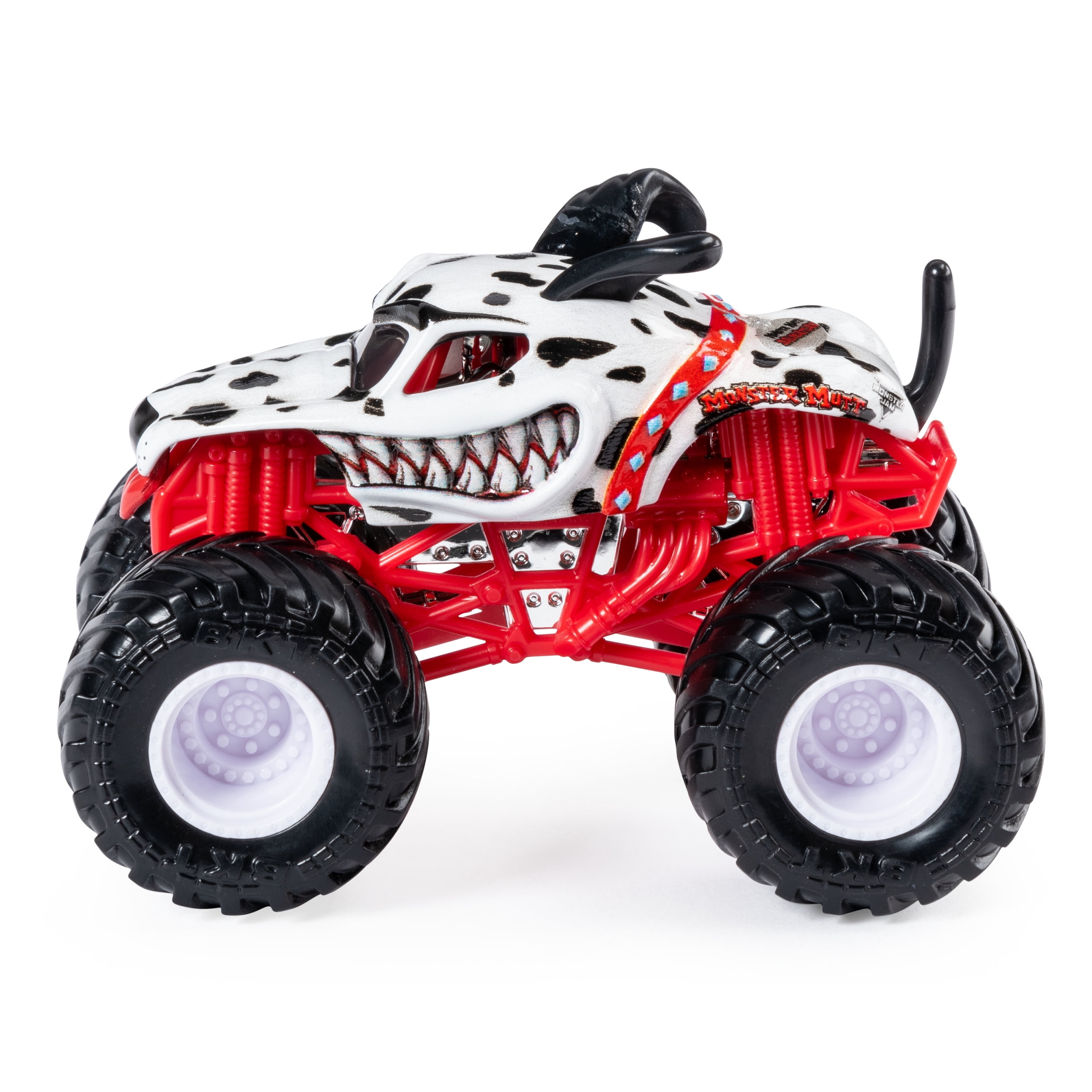 Monster Jam, Official Monster Mutt Rottweiler vs. Monster Mutt Dalmatian Die-Cast Monster Trucks, 1:64 Scale, 2 Pack