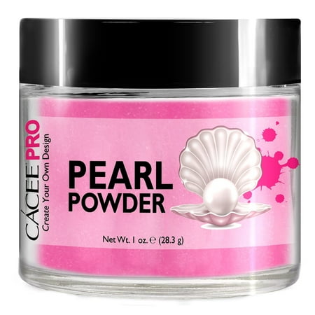 Acrylic Powder for Nails, Pearl Color Nail Art, 1oz Jar by Cacee, For Professional Acrylic Nail Kit, Premix of Pigments, Pearlescent & Metallic (Best Way To Take Off Acrylic Nails At Home)