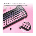 thumbnail image 3 of Kit Teclado Y Mouse Mofii Miaomeng Inalámbrico Usb Malubero Rosa, Negro, 3 of 5