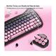 thumbnail image 3 of Kit Teclado Y Mouse Mofii Miaomeng Inalámbrico Usb Malubero Rosa, Negro, 3 of 5