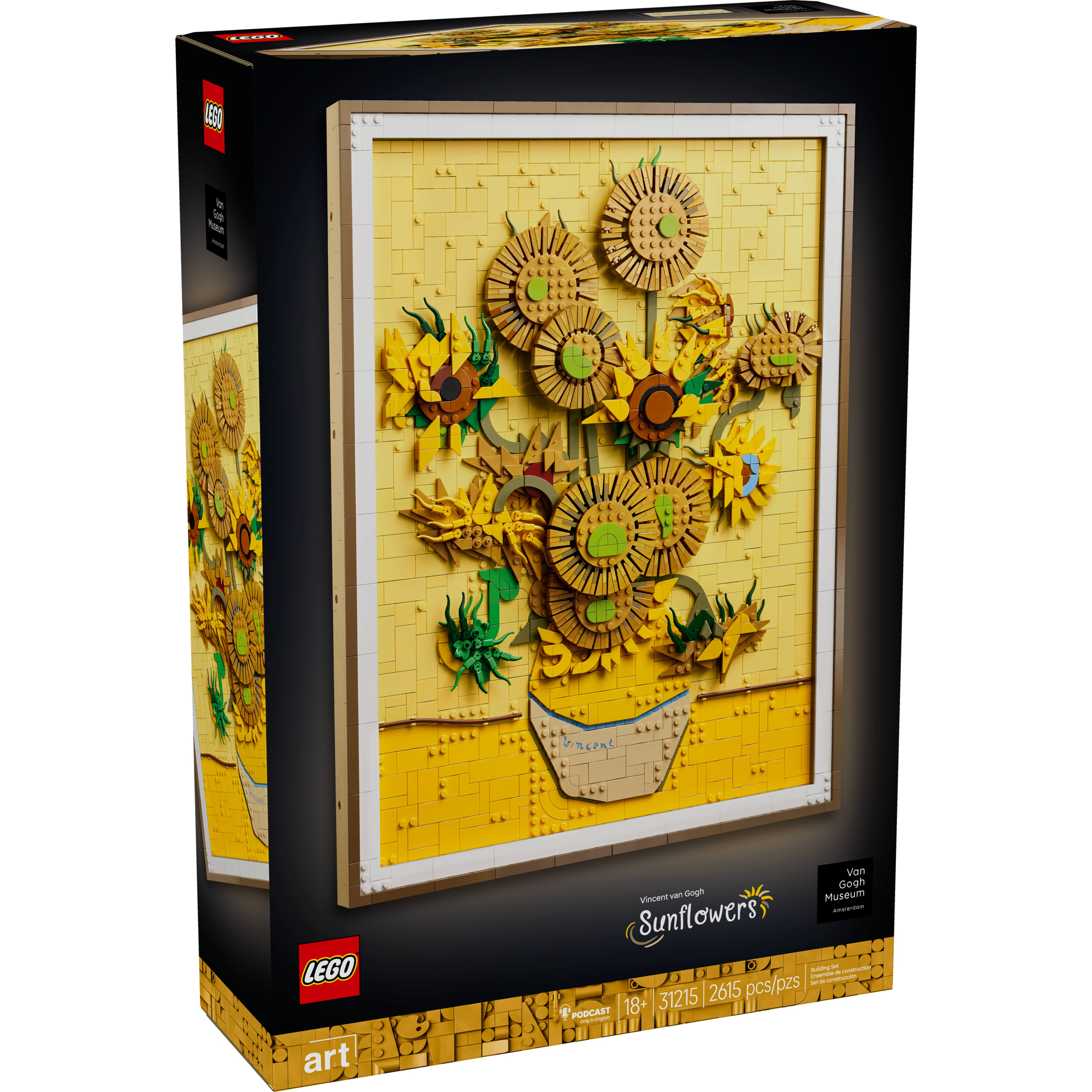 LEGO Art Vincent van Gogh Girasoles Set de Construcción para Adultos - Idea de Decoración para el Hogar - Pintura Construida con Bloques - Regalo de Cumpleaños - 31215 2