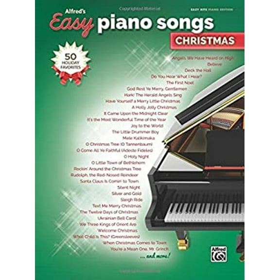 Pre-Owned Alfred's Easy Piano Songs -- Christmas : 50 Christmas Favorites (Paperback) 9781470636159