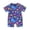 Blue, variant on Bagilaanoe Toddler Baby Boy Girl One-Piece Swimsuit Print Short Sleeve Zipper Rashguard Swimwear 3M 6M 12M 2T 3T Kids Jumpsuit Shorts Bathing Suit