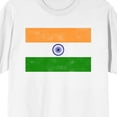 thumbnail image 7 of Indian flag on White Ground Adult Crew Neck Short Sleeve T-shirt - Medium, 7 of 7
