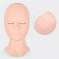 thumbnail image 4 of Silicone Mannequin Head Practice False Eyelash lash extension lash Model Tool Mannequin head, 4 of 6